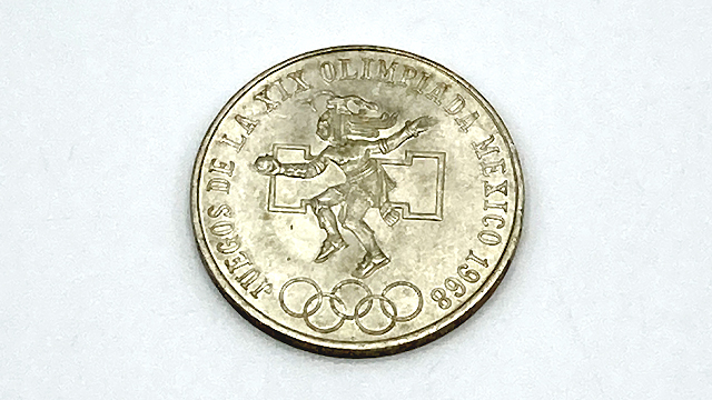 買取したメキシコオリンピック25ペソ銀貨