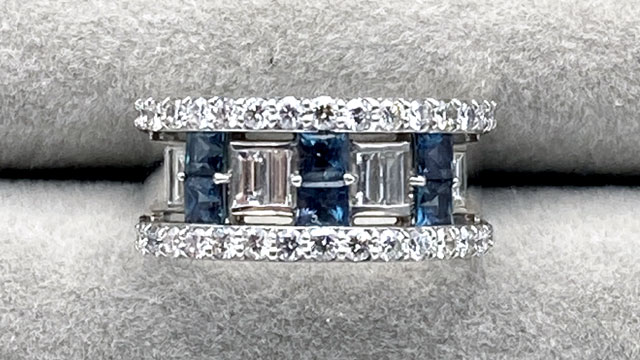 お買取りさせていただきましたアレキサンドライト・ダイヤリング